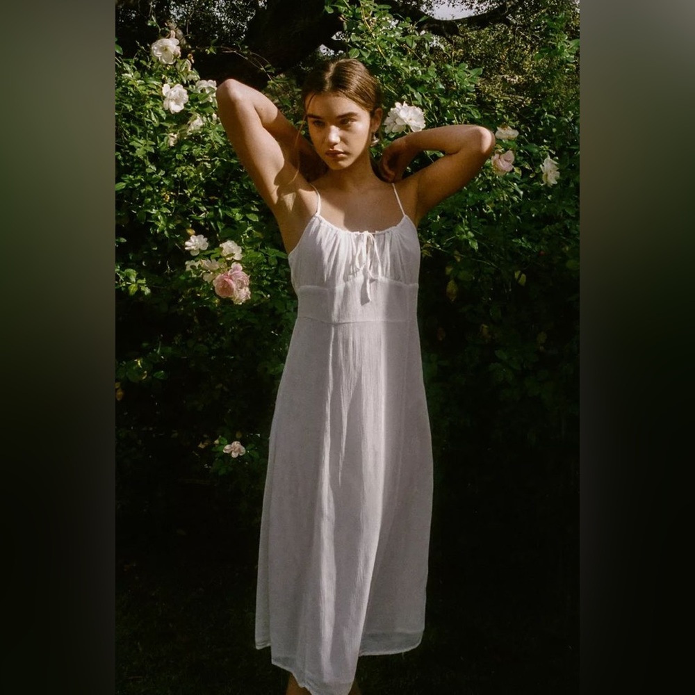 Urban Outfitters Kamaryn Tie-Front Midi Dress